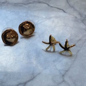 2 pairs pierced earrings